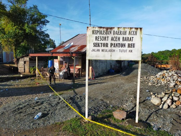 Lokasi penembakan Pos Pol Panton Reu Polres Aceh Barat