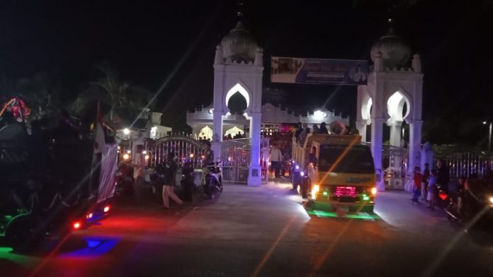 Suasana pawai takbir akbar di Kecamatan Banda Baro, Aceh Utara, Sabtu, 9 Juli 2022. Foto: BKM Baitussalihin.