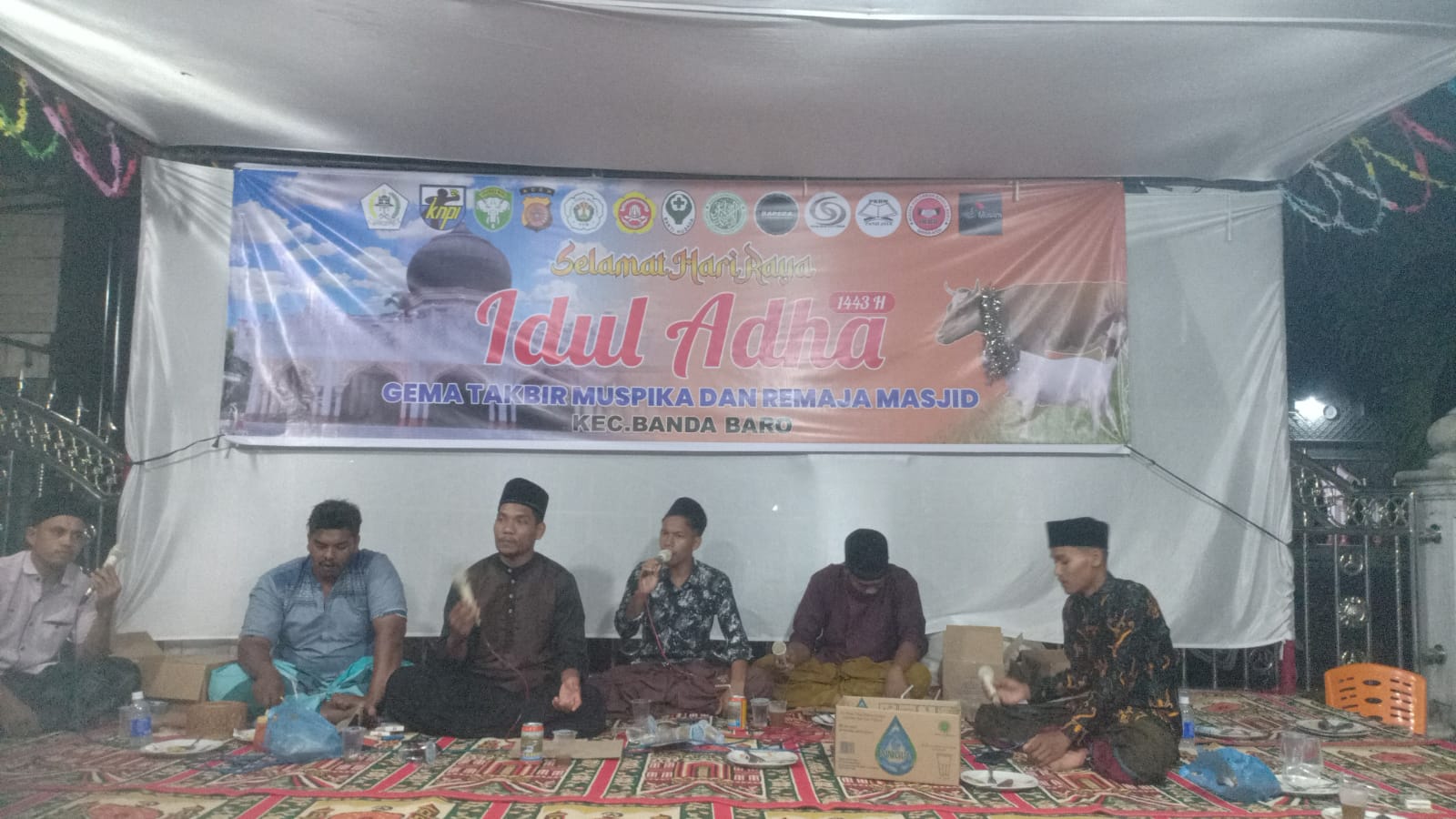 Suasana pawai takbir akbar di Kecamatan Banda Baro, Aceh Utara, Sabtu, 9 Juli 2022. Foto: BKM Baitussalihin.